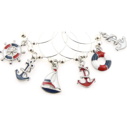 Nautical Wine Glass Charms Charm Supplies
